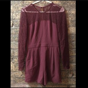 Romper with Mesh Sleeves